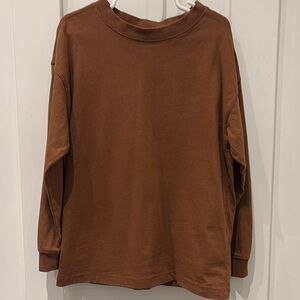 Brown Kids Long Sleeve Shirt